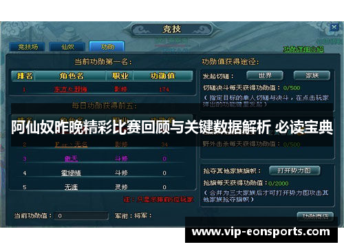 阿仙奴昨晚精彩比赛回顾与关键数据解析 必读宝典